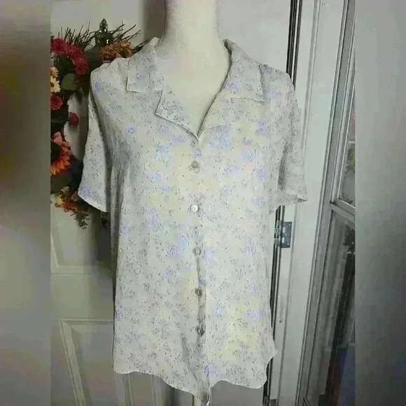 Worthington button down shirt size 14 pastel colors - Picture 1 of 3